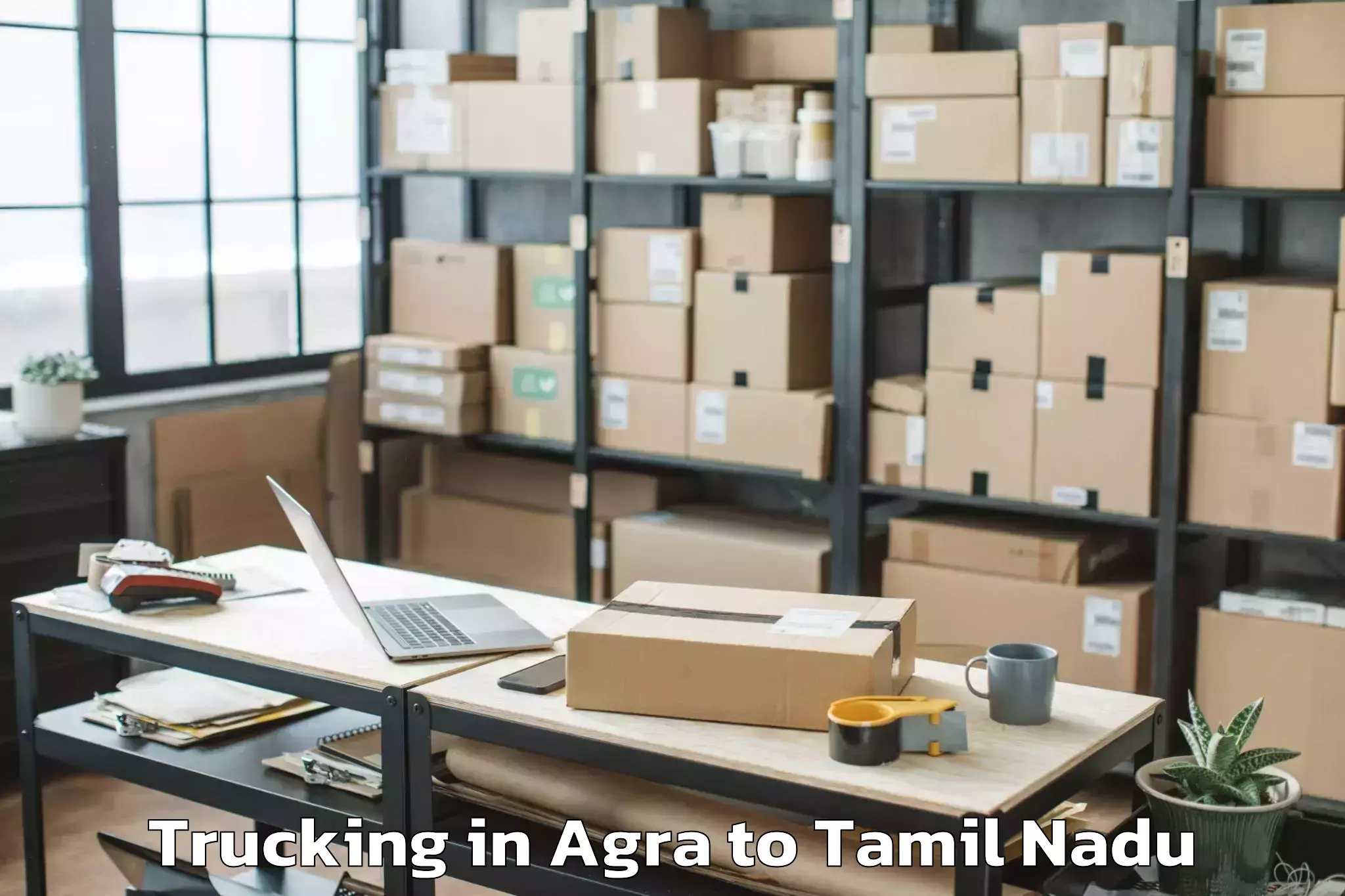 Professional Agra to Puliyur Trucking